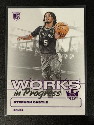 Stephon Castle 2024-25 Court Kings #23 Works in Progress Violet /99