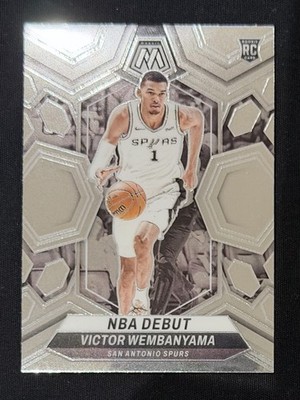 2023-24 Panini Mosaic Victor Wembanyama #257 RC Rookie NBA Debut Silver Prizm