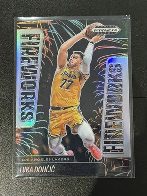 LUKA DONCIC 2024-25 PANINI PRIZM BLACK FIREWORKS SILVER PRIZM LAKERS Q4832